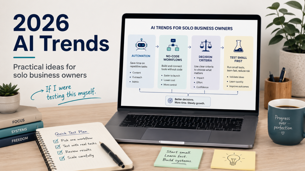 2026 AI Trends for Solo Business Owners: Automation & No-Code Workflows